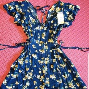 Navy Floral Dress